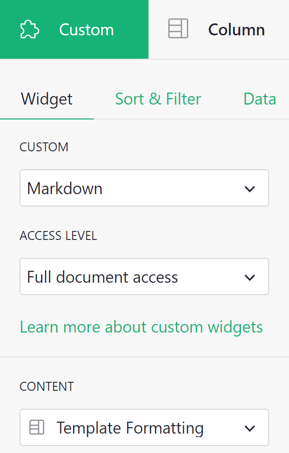 Widget Markdown