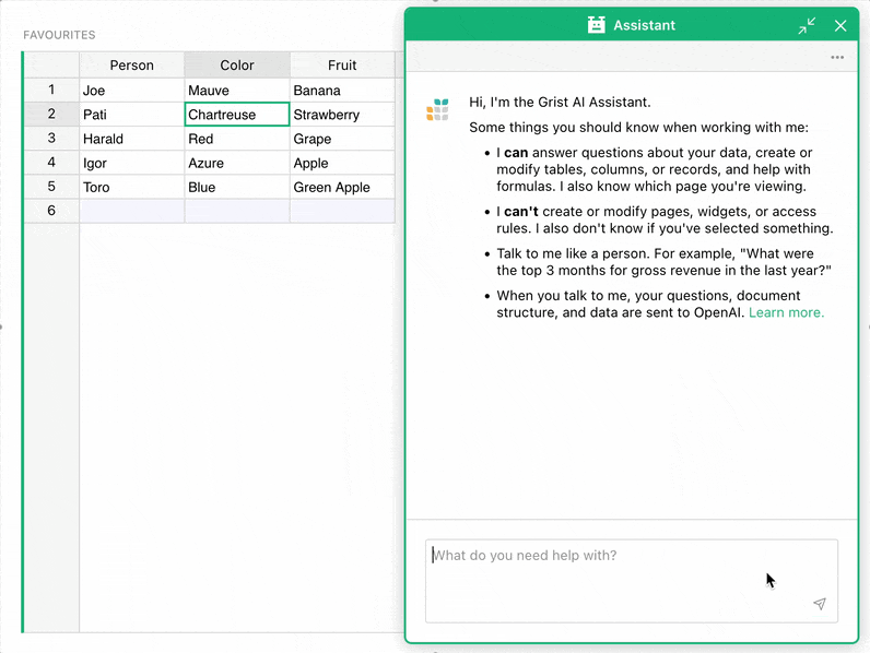 Assistant updates