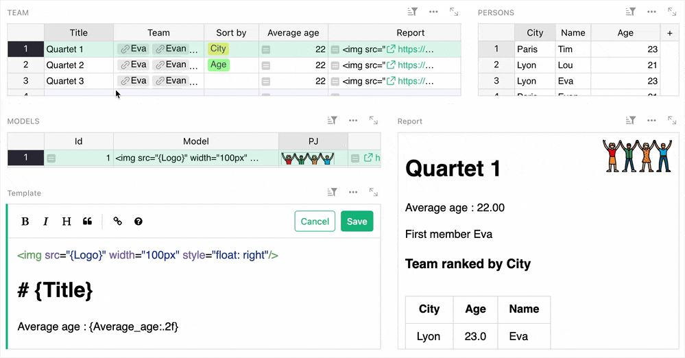 Markdown reports