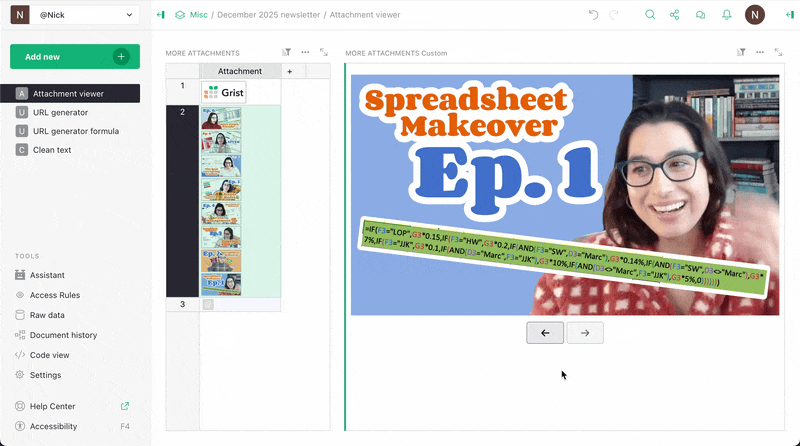 Attachment widgets